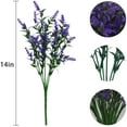 thumbnail image 2 of ZOELNIC 6PCS Artificial Lavender Flower Outdoor Indoor UV Resistant Fake Faux Flowers No Fade Plastic Greenery for Garden Porch Window Box Home Decorating, 2 of 6