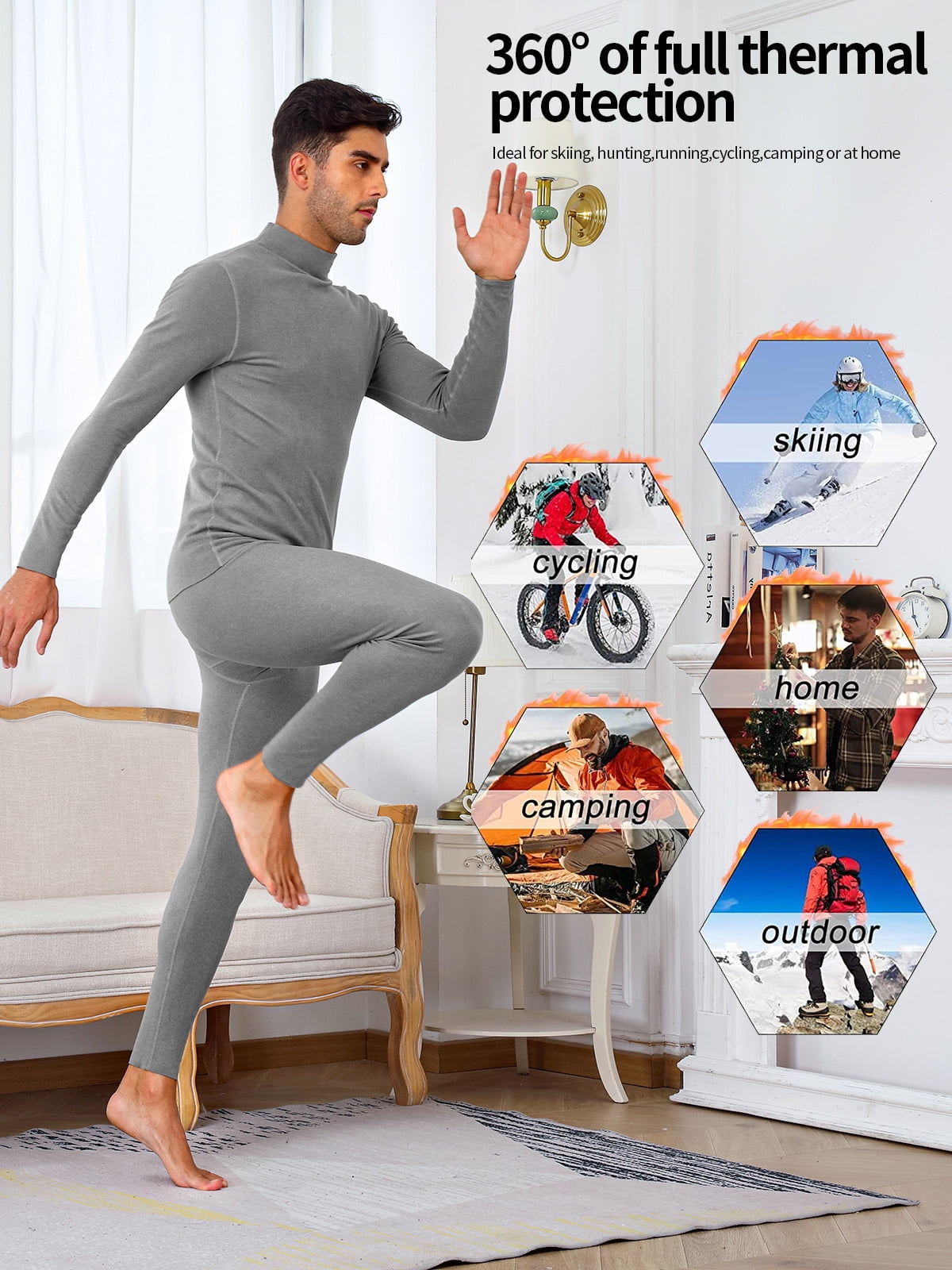 Turtleneck thermal underwear cheap