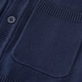thumbnail image 2 of LckLvx Kids School Uniform Cardigan Long Sleeve V Neck Button down Sweater with Pockets for Boys Girls, 2 of 7