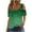 Green, variant on Turilly Off-The-Shoulder Tops for Women New Short Sleeve Cutout Casual Printed Top