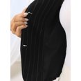 thumbnail image 5 of DARING DIVA Women's Stylish Vest Tops Linen Striped Business Waistcoat M Black, 5 of 7