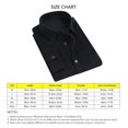 thumbnail image 4 of Camisa de manga larga para hombre Camisa con botones y cuello vuelto de color puro a la moda con bolsillo para citas, 4 of 5