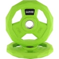 thumbnail image 3 of QinaQin Color Rubber Coated Weight Plates, Cast Iron, Green, 3 of 6