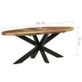 thumbnail image 4 of vidaXL Dining Table Oval 200x100x75 cm Solid Reclaimed Wood, 4 of 5