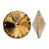 Swarovski Crystal, #1122 Rivoli Fancy Stones 12mm, 4 Pieces, Lt Colorado Topaz Foiled