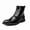 Black, variant on Men's Vintage Brogue Button Ankle Boots, British Style Pointed Toe Patent Leather Business Dress Boots Suitable for Outdoor Knight/Motorcycle