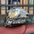 thumbnail image 3 of Casco integral para motocicleta con doble visera y Bluetooth, nuevo casco estándar nacional para hombres y mujeres, 3 of 5
