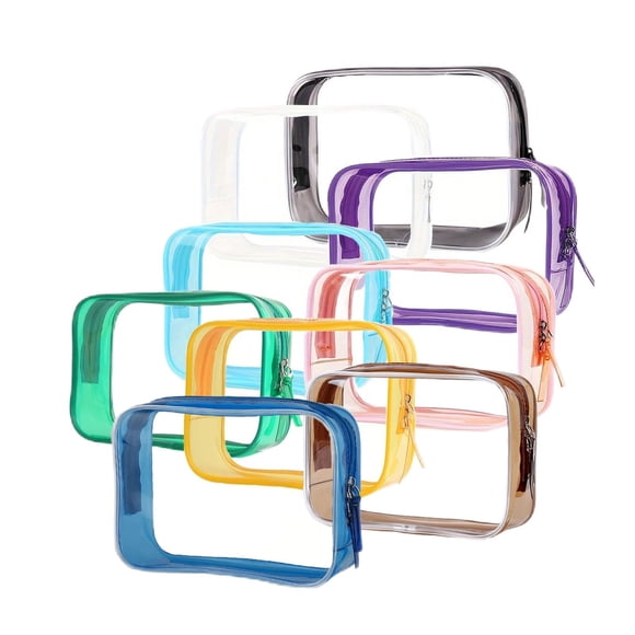 Bolsa transparente para maquillaje buminee, bolsa de aseo aprobada por la TSA