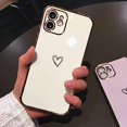thumbnail image 4 of Electroplating Love Heart Mobile Phone Case for iPhone 13 Protective Case TPU Shockproof Mobile Phone Protective Case for iPhone 13, 4 of 7