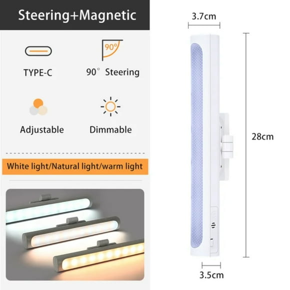 DEELLEEO Desk Lamp Hanging Magnetic Table Lamp Led Usb Rechargeable Night Lights Stepless Dimming Cabinet Closet Wardrobe Cabinet lights