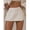 White-25, variant on White Denim Mini Skort With Front Pocket And Belted Waist