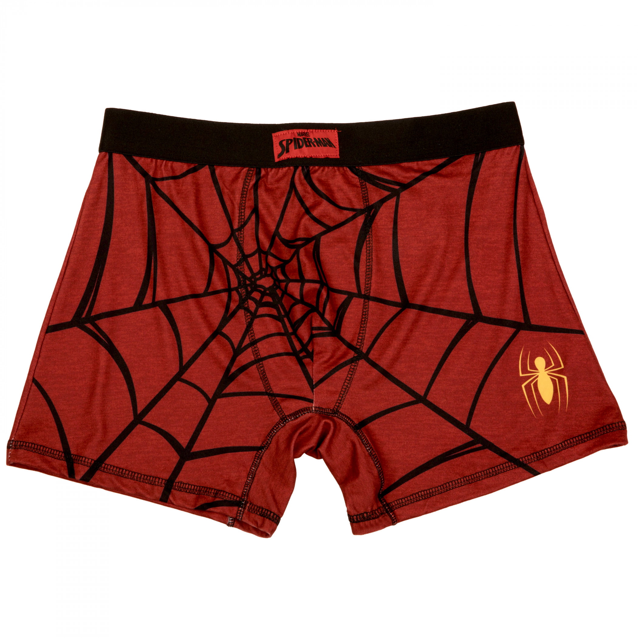Spider-Man Web and Small Symbol Boxer Briefs-Large (36-38)