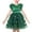 Green Pom, variant on Girls Dress Floral Ruffle Tulle Skirt Flutter Flare Sleeve 5 Years