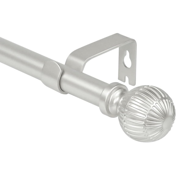 Urbanest Adjustable Volle Single Curtain Rod Set – 5/8 - Inch Diameter, With Pewter Rod, 28–84 Inches