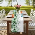 thumbnail image 4 of Table Runners 70 Inches Long Dress Scarves, Green Blooms Floral Farmhouse Coffee/Dining/Kitchen Table Decor, Holiday Table Runner, Farmhouse Spring Flowers Botanical 13x70 Inch, 4 of 9