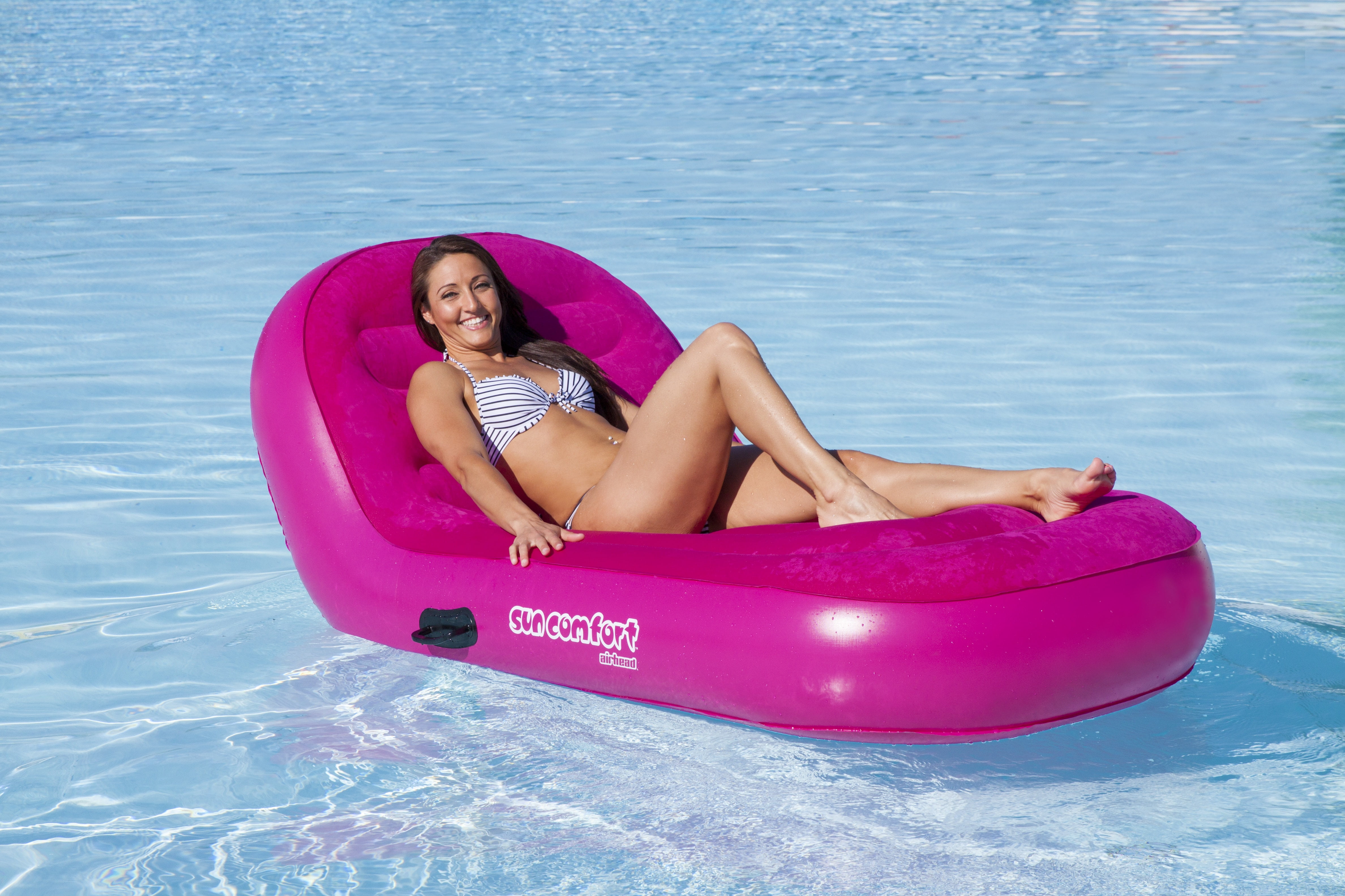 Airhead Sun Comfort Cool Suede Swimming Pool Double Chaise Lounge Float Lime Walmart