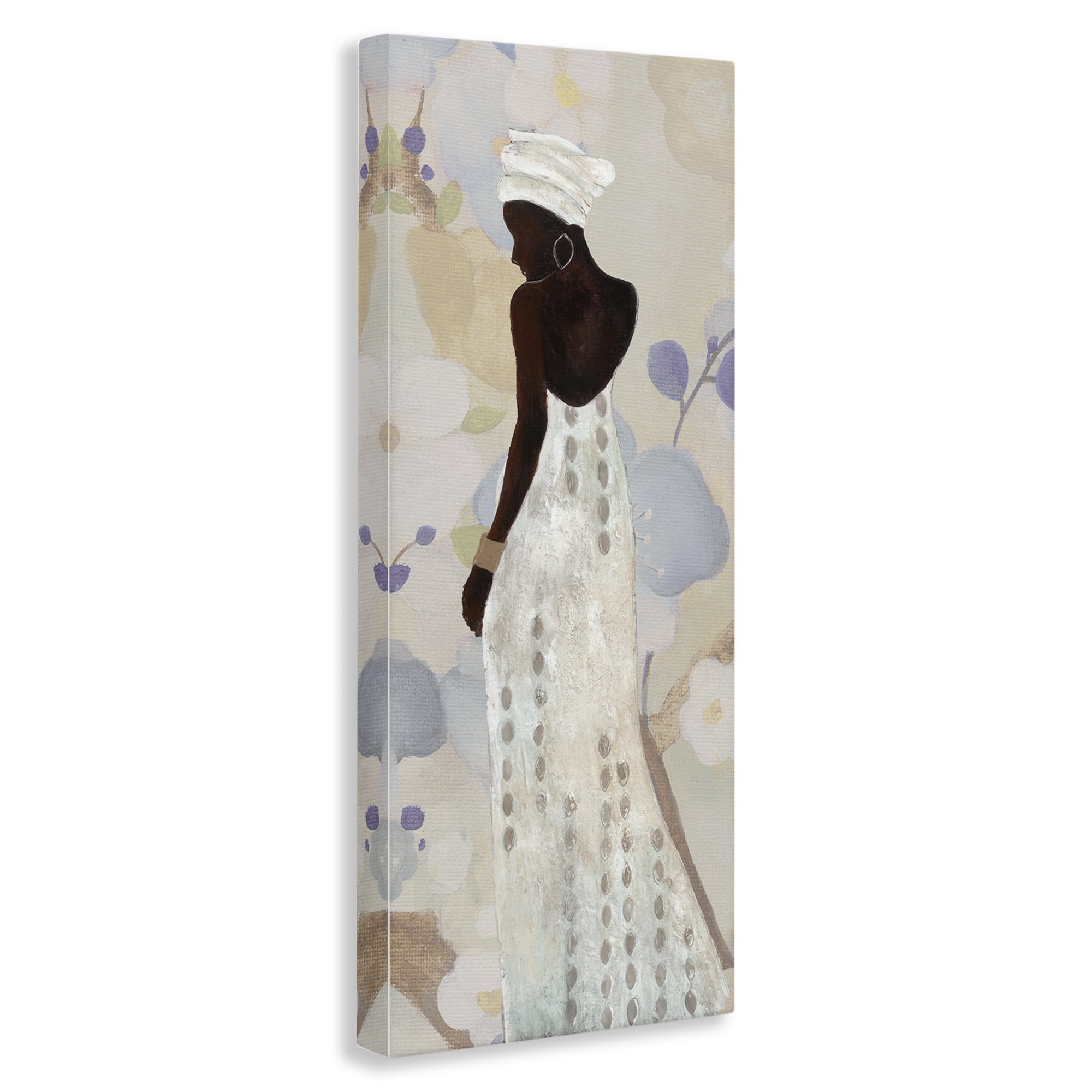 Stupell Industries Chic Natural Hues Woman People Painting Wrapped Canvas Art Print Wall Art, 10 x 24