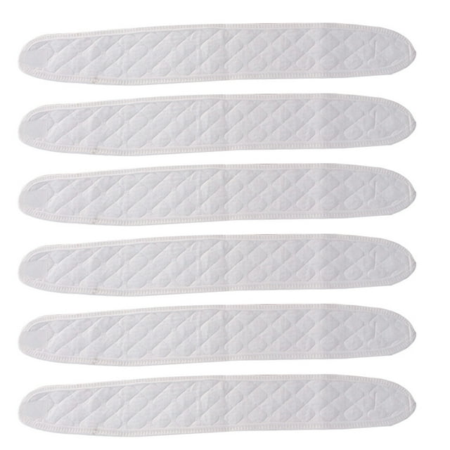 6 fajas de algodón puro para recién nacidos, color blanco.