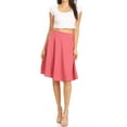 thumbnail image 5 of Women's High Waist Basic Stretchy Casual Solid A-Line Midi Skirts, 5 of 6