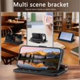 thumbnail image 6 of For iPhone Air Leather Phone Case Wallet Heart-shaped Zipper Pocket Pouch Folio Flip Cover Kickstand, Multi Anti-theft Multi-Card Holder Cash Slot, Double Magnetic Buckle, Wrist Lanyard,Black, 6 of 8