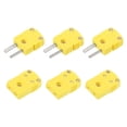 thumbnail image 1 of K Tipo Termopar Cable Conectores Macho Hembra Enchufe Adaptador Alta Temperatura 220°C (428°F) para Termopar Sensor Sonda Amarillo 3 Juegos, 1 of 6