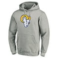 thumbnail image 2 of Men's Heather Gray Los Angeles Rams Primary Logo Fitted Pullover Hoodie, 2 of 3