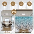 thumbnail image 5 of Water Ripple Window Privacy Film Ocean Art Realistic Sea Sand Decorative Glass Window Film UV Blocking Static Cling Non-Adhesive Sticker Covering for Home Door 17.7 x 39.3 inches, 5 of 7