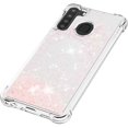 thumbnail image 6 of Compatible with Samsung Galaxy A21 Case Glitter Liquid Cute Clear Phone Case Floating Quicksand Shockproof Protective Bumper Silicone Soft TPU Case for Samsung Galaxy A21 Star Pink YB, 6 of 6