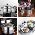 thumbnail image 4 of NIYANGLE 1Set Home Steam Pot Stainless Steel Cooking Pot for Kitchen Induction Use, 4 of 8