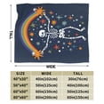 thumbnail image 3 of ZICANCN Throw Blanket Skeleton with Rainbow , Couch Ultra Soft Micro Fleece Sofa Bed Camping Travel Blanket for Adults, 50"x40", 3 of 8