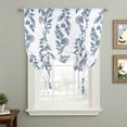thumbnail image 2 of Blue Botanical Tie Up Curtains for Windows, Adjustable Balloon Window Shades, Pastoral Elegant Spring Floral Kitchen Window Treatments Farmhouse Short Curtains with Rod Pocket 42"x45", 2 of 8