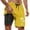Yellow, variant on Kcolen Swim Trunks Men 5 Inch Inseam Gradient Men's Board Shorts Light Upf Bathing Suit Liner Compression Summer Beach Men Swim Brief