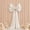 Beige, variant on Efavormart 7ft Giant Gold Velvet Bow Tie Décor for Weddings, Galas & Events - Oversized Decorative Backdrop Bow with Long Draping Tails