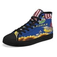 thumbnail image 7 of Kansas State Sunflower and Meadowlark Bird High Top Canvas Shoes Sneakers Black Size 10, 7 of 7