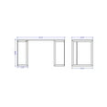 thumbnail image 2 of Lexington Contemporary Modern Desk Metal Base in Black Engineered Wood, 2 of 5