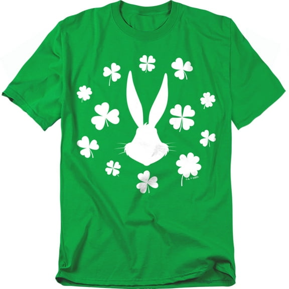 Looney Tunes T-Shirt Bugs Bunny St. Patrick'S Clover Silhouette Unisex Graphic Tee for Men & Women