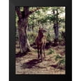 thumbnail image 2 of Bonheur, Rosa 11x14 Black Modern Framed Museum Art Print Titled - Stag On Alert, In Wooded Clearing, 2 of 5