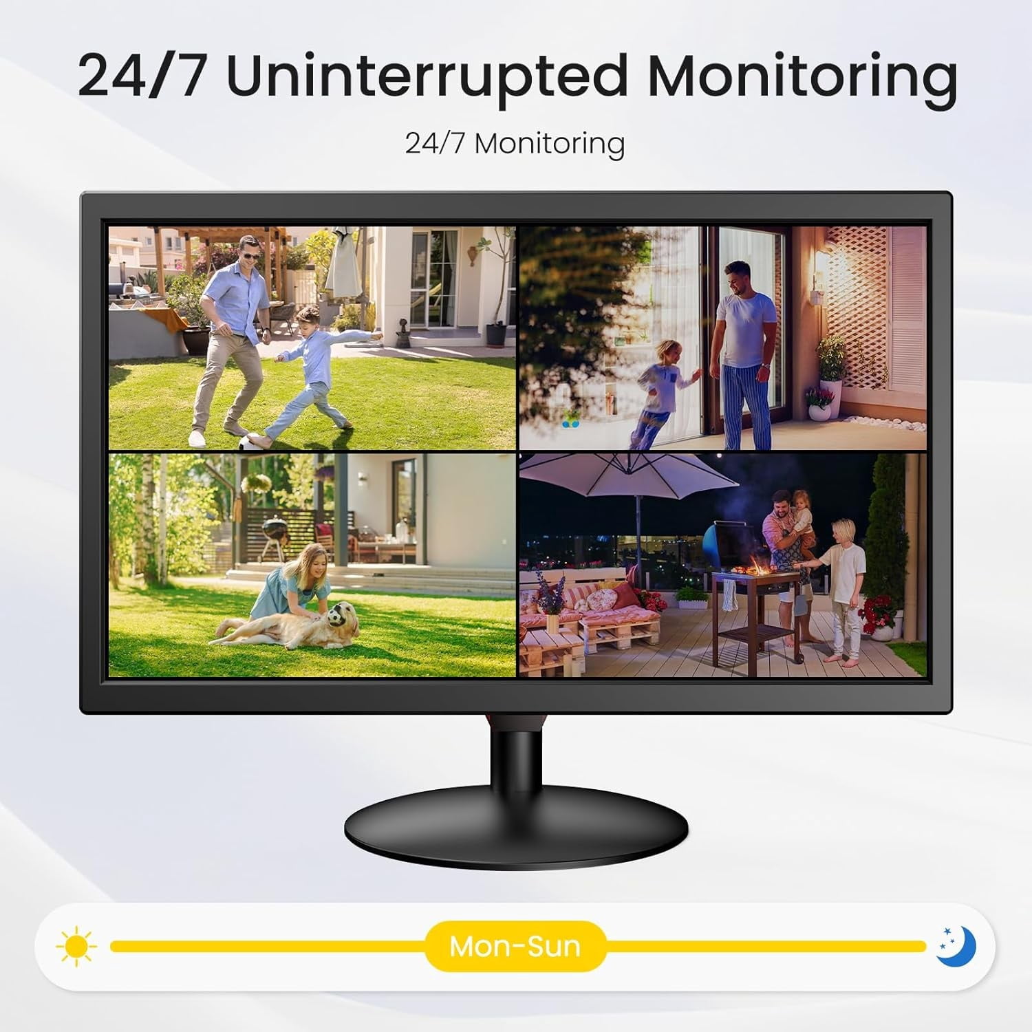 Eyoyo 22inch Video Monitor With HDMI VGA AV BNC USB Input,Speaker,1080P FHD LED Screen, Built- in Speakers, Video Monitor for CCTV NVR DVR
