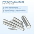 thumbnail image 4 of 8Pcs M4-0.7x180mm Fully Threaded Rods, 304 Stainless Steel Thread Bar Studs, 4 of 7