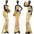 thumbnail image 2 of House of Avana Gold Glass 3pcs Vintage African Sculptures Elegant Decor, 2 of 8