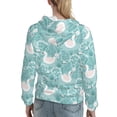 thumbnail image 7 of Disketp Swan And Flowers4 Womens Casual Hoodies Crew Neck Long Sleeve Sweatshirts Pullover Tops-Medium, 7 of 7