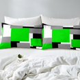 thumbnail image 4 of Erosebridal Chic Abstract Queen Sheet Sets, Green Bedding Queen Size, Rectangle Geometry Decor 4 Pieces, 4 of 7
