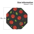 thumbnail image 2 of Lsque Tomatoes1 Pattern 4" Drink Coasters Set of 4, PVC Leather Absorbent Coasters, Table Coaster Set Decorative Coffee Cup Coasters Housewarming Gift -Octagon, 2 of 6