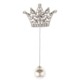 thumbnail image 2 of 2x Insignia Boda Belleza Pagant Tiara Reina Broche Pin Joyería - , Individual Fernando Pin de solapa con corona, 2 of 8