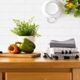 thumbnail image 4 of Contemporary Home Living Farmhouse-Style Woven Kitchen Dishtowels - 28" - Black and White - Set of 5, 4 of 6