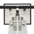 thumbnail image 4 of Cassell Collection Three-Light Brushed Nickel Matte Black Luxe Industrial Bath & Vanity Light, 4 of 13