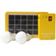 thumbnail image 5 of Kit de panel solar de 3 W, 2 bombillas, sistema solar, luz solar de ahorro de energía, exterior, interior, recargable, LED, 5 of 5