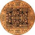 thumbnail image 1 of Ahgly Company Indoor Round Oriental Orange Industrial Area Rugs, 3' Round, 1 of 4