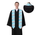 thumbnail image 4 of Hirioo Crystal Clear Water Splash for 72" Graduation Shawl Stole Unisex Adults Graduation Sash Honor Graduation Stole for High School and College-Flattened, 4 of 7