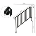 thumbnail image 2 of Matte Black Outdoor 4 Level Iron Handrail, 2 of 16